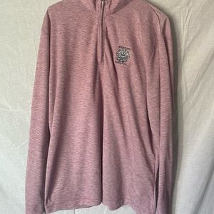 Three quarter zip long sleeve golf shirt w/Whistling Straights golf course logo